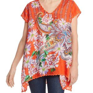 Johnny Was Silk Tunic Kimono Top